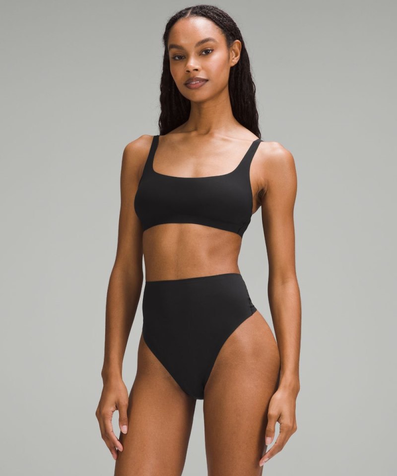 Lululemon Nulu Mesh Scoop-Neck Bralette Black Online Outlet Sale