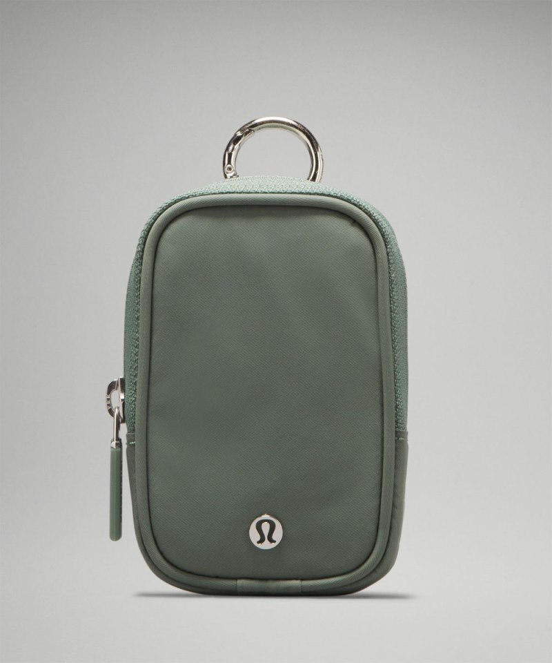 Lululemon Clippable Nano Pouch Grey Eucalyptus Online Outlet Sale