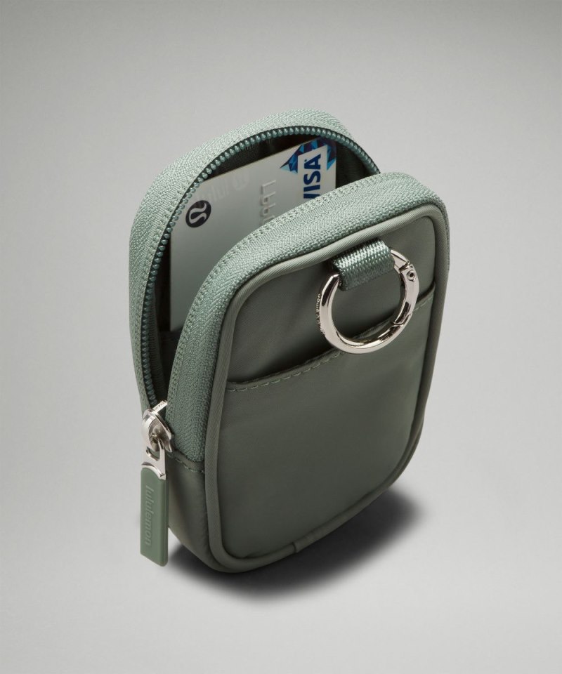 Lululemon Clippable Nano Pouch Grey Eucalyptus Online Outlet Sale
