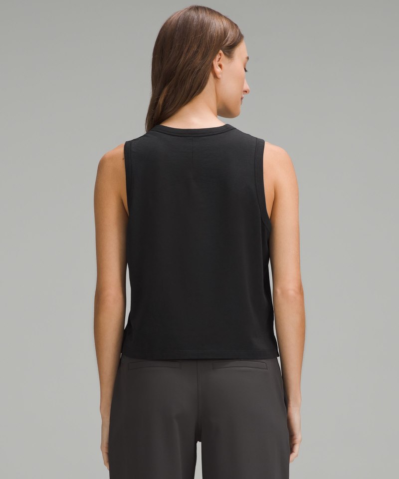 Lululemon Classic-Fit Cotton-Blend Tank Top Black Online Outlet Sale