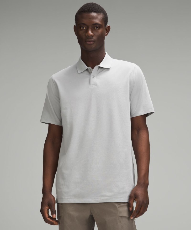 Lululemon Classic-Fit Pique Short-Sleeve Polo Shirt Silver Drop Online Outlet Sale