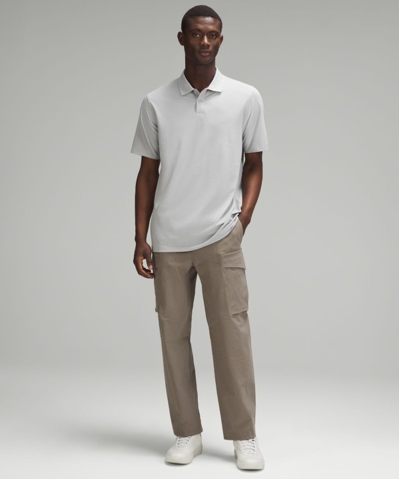 Lululemon Classic-Fit Pique Short-Sleeve Polo Shirt Silver Drop Online Outlet Sale