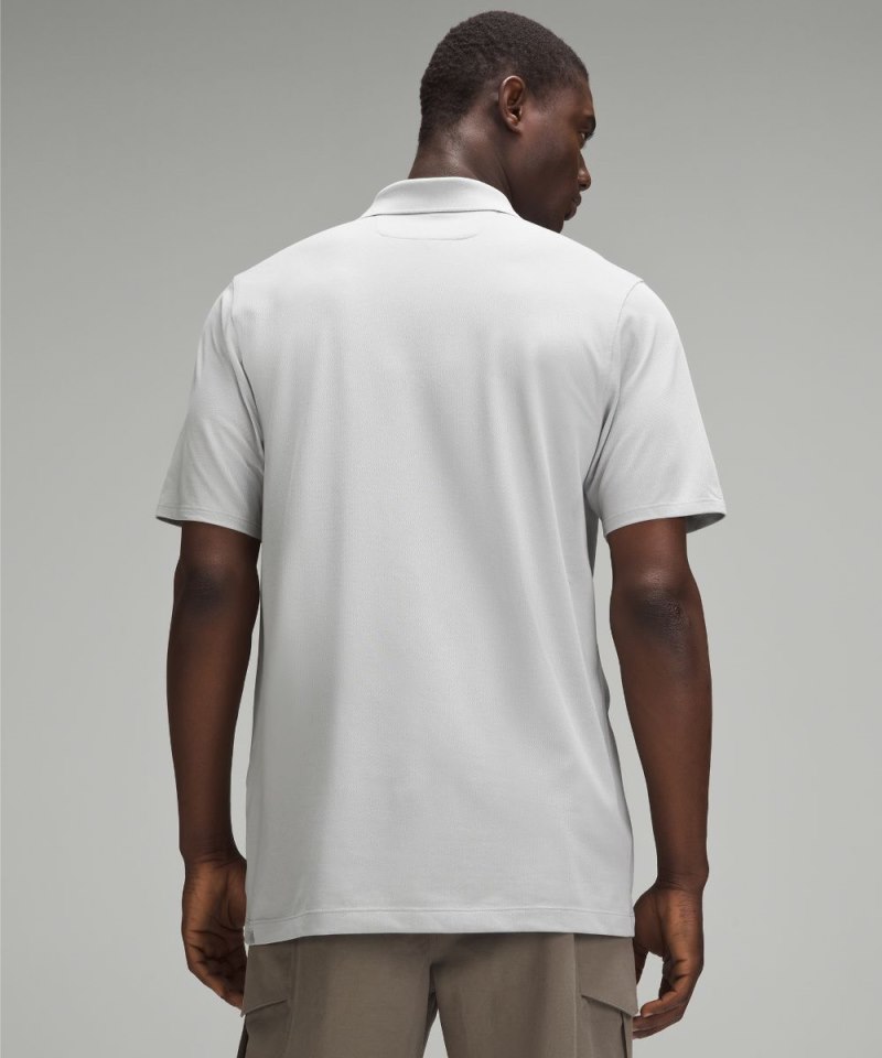Lululemon Classic-Fit Pique Short-Sleeve Polo Shirt Silver Drop Online Outlet Sale