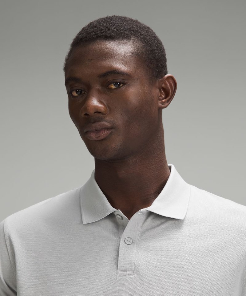 Lululemon Classic-Fit Pique Short-Sleeve Polo Shirt Silver Drop Online Outlet Sale