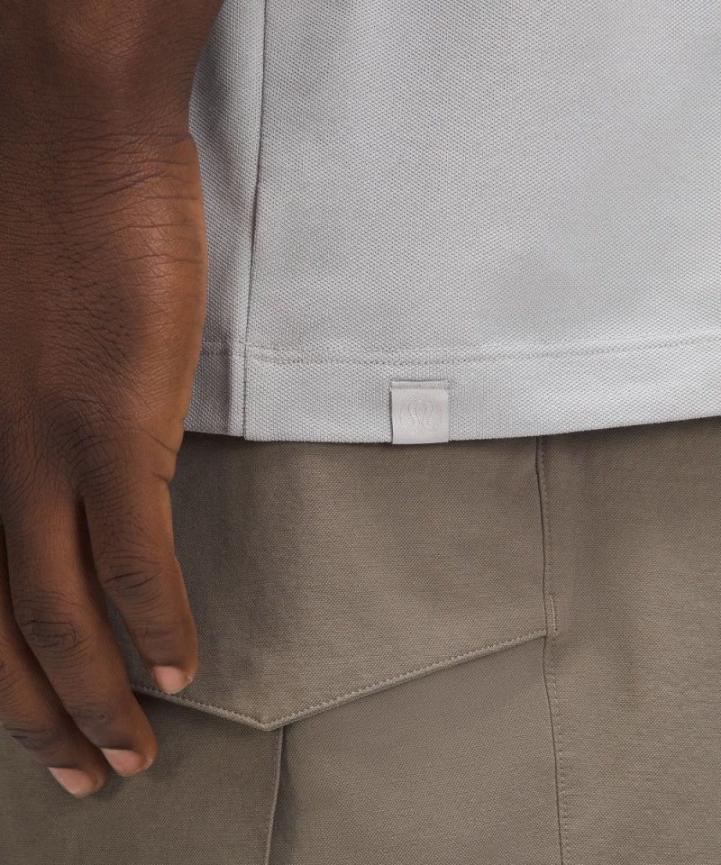 Lululemon Classic-Fit Pique Short-Sleeve Polo Shirt Silver Drop Online Outlet Sale