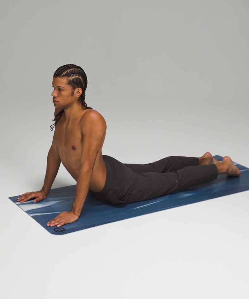 Lululemon The Mat 5mm *Made With FSC™ Certified Rubber Soft Denim / Pastel Blue / White / Pastel Blue Online Outlet Sale
