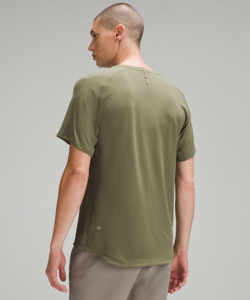 Lululemon License to Train Short-Sleeve Shirt Medium Olive Online Outlet Sale