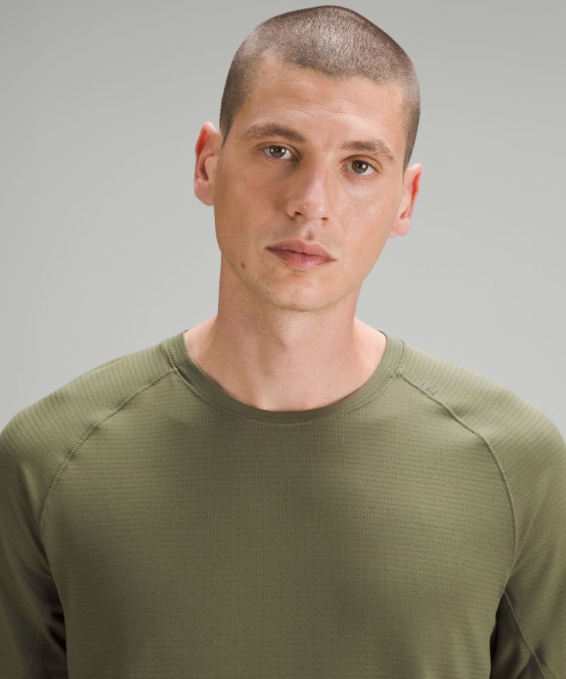 Lululemon License to Train Short-Sleeve Shirt Medium Olive Online Outlet Sale