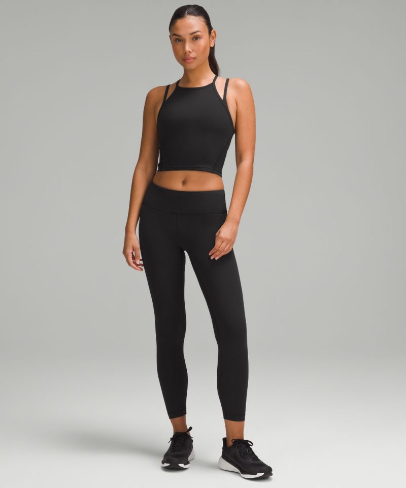 Lululemon Wunder Train High-Neck Cross-Back Tank Top Black Online Outlet Sale