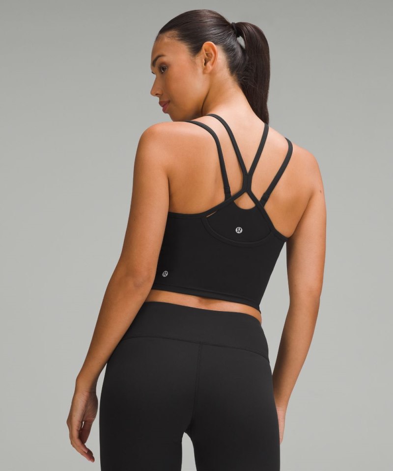 Lululemon Wunder Train High-Neck Cross-Back Tank Top Black Online Outlet Sale