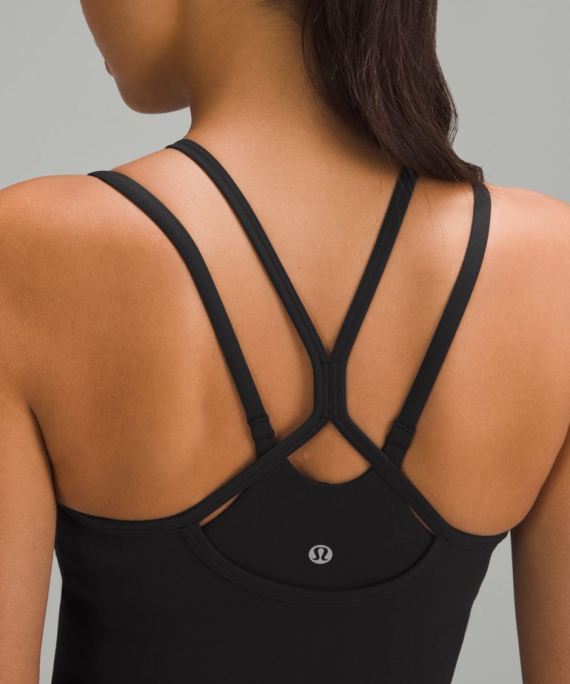Lululemon Wunder Train High-Neck Cross-Back Tank Top Black Online Outlet Sale