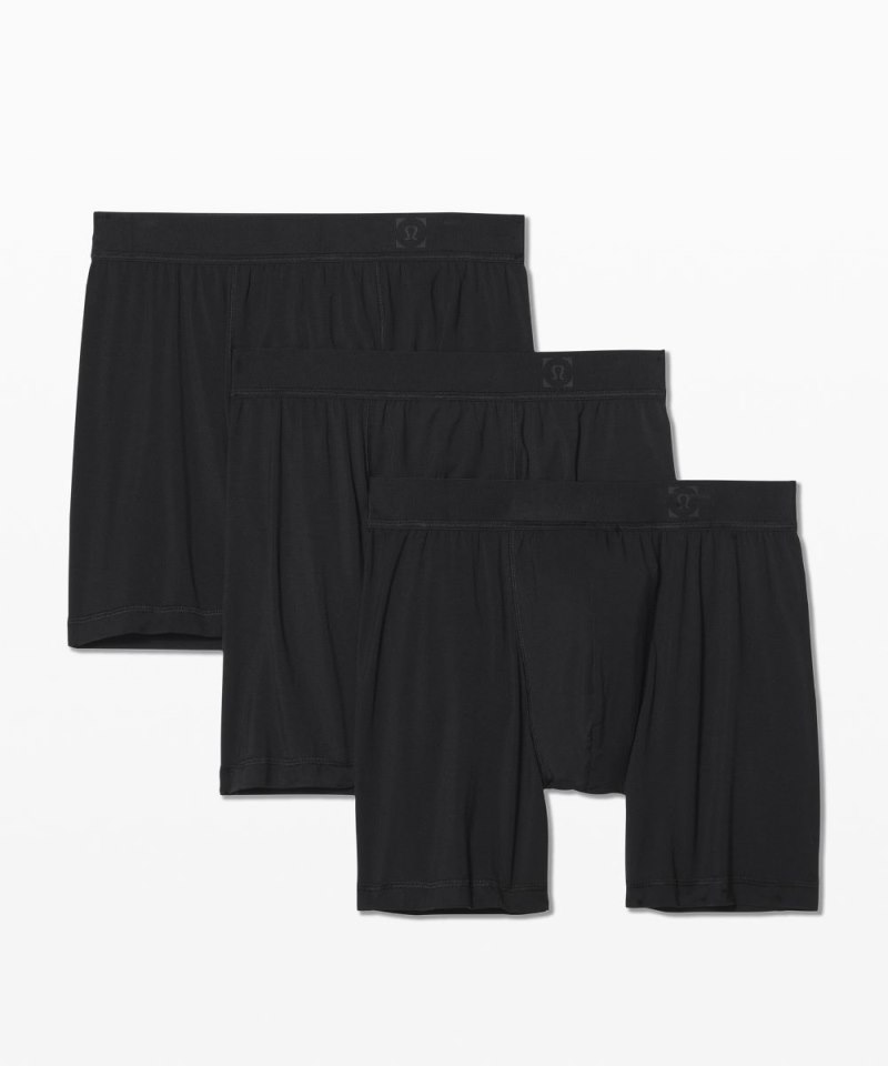 Lululemon Always In Motion Boxer 5" *3 Pack Black / Black / Black Online Outlet Sale