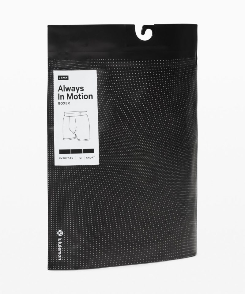 Lululemon Always In Motion Boxer 5" *3 Pack Black / Black / Black Online Outlet Sale
