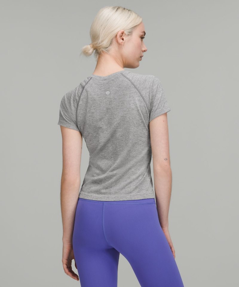 Lululemon Swiftly Tech Short-Sleeve Shirt 2.0 *Waist Length Slate / White Online Outlet Sale