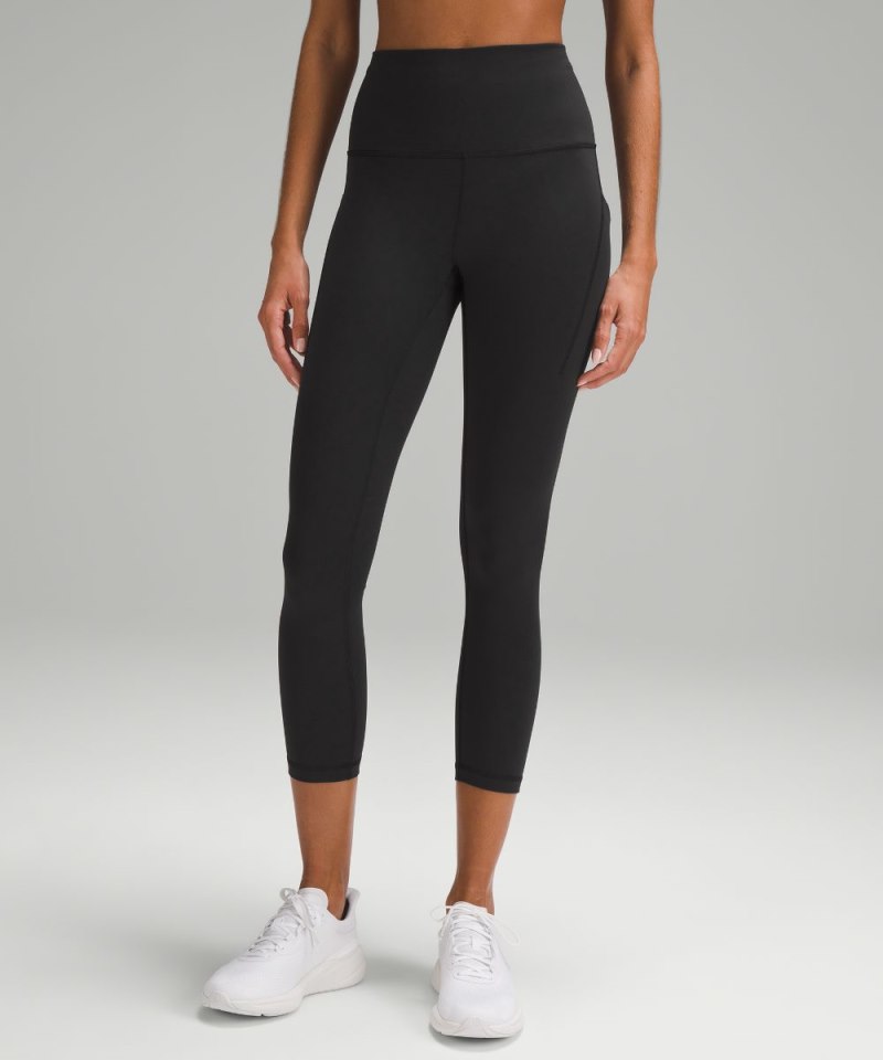 Lululemon Wunder Train High-Rise Crop with Pockets 23" Black Online Outlet Sale