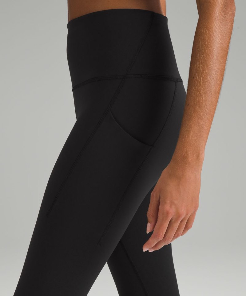 Lululemon Wunder Train High-Rise Crop with Pockets 23" Black Online Outlet Sale