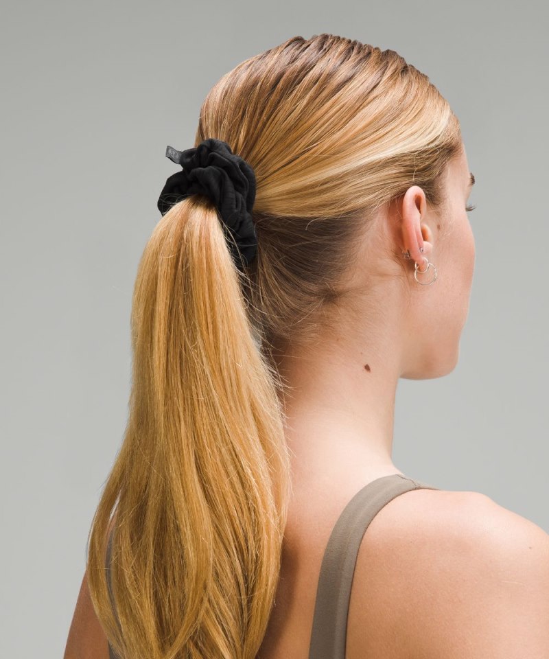 Lululemon Uplifting Scrunchies Nulu *3 Pack Black Online Outlet Sale