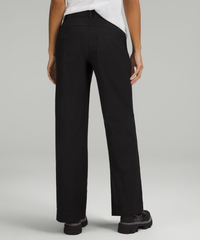 Lululemon City Sleek 5 Pocket High-Rise Wide-Leg Pant Full Length *Light Utilitech Black Online Outlet Sale