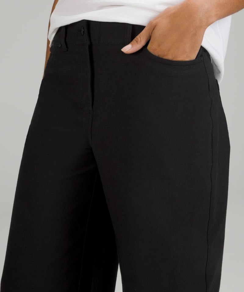 Lululemon City Sleek 5 Pocket High-Rise Wide-Leg Pant Full Length *Light Utilitech Black Online Outlet Sale