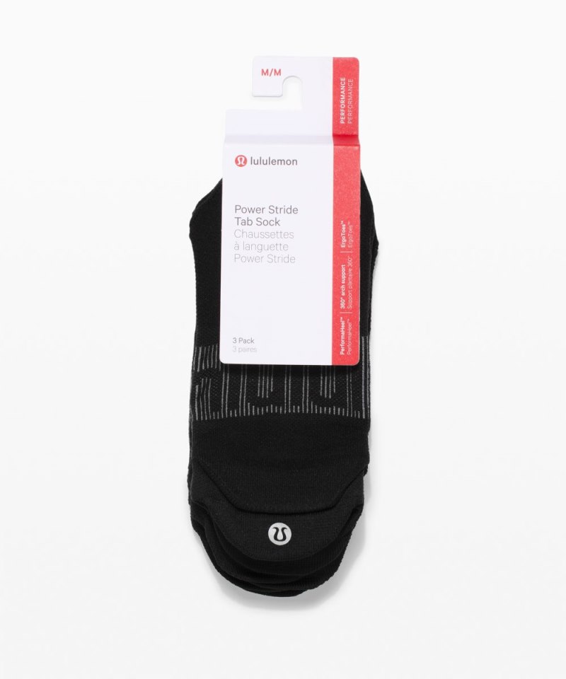Lululemon Women's Power Stride Tab Socks *3 Pack Black Online Outlet Sale