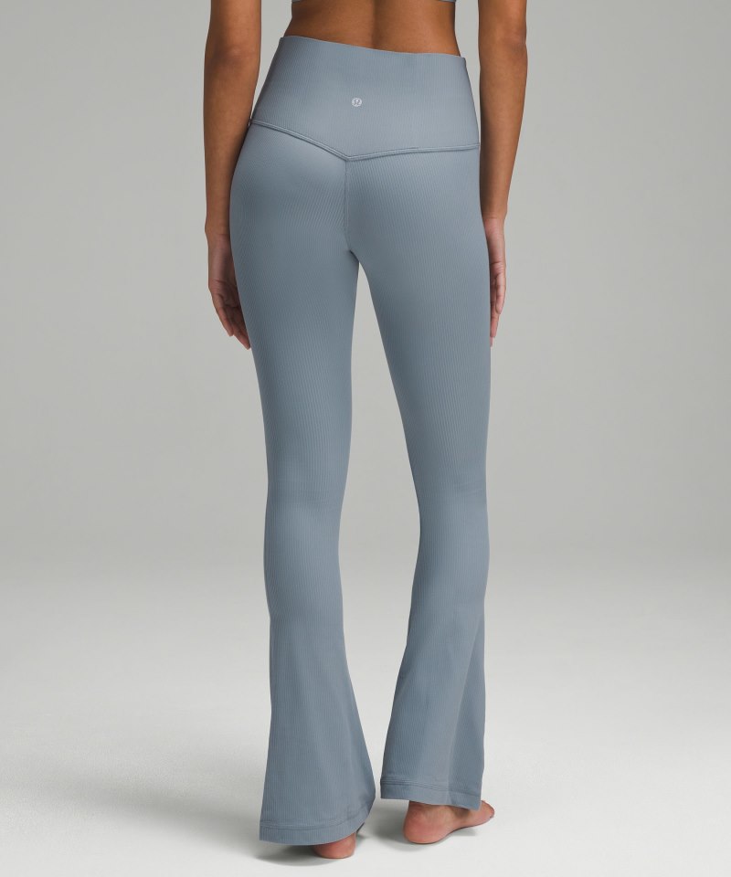 Lululemon lululemon Align™ High-Rise Ribbed Mini-Flared Pant *Extra Short Belgian Blue Online Outlet Sale
