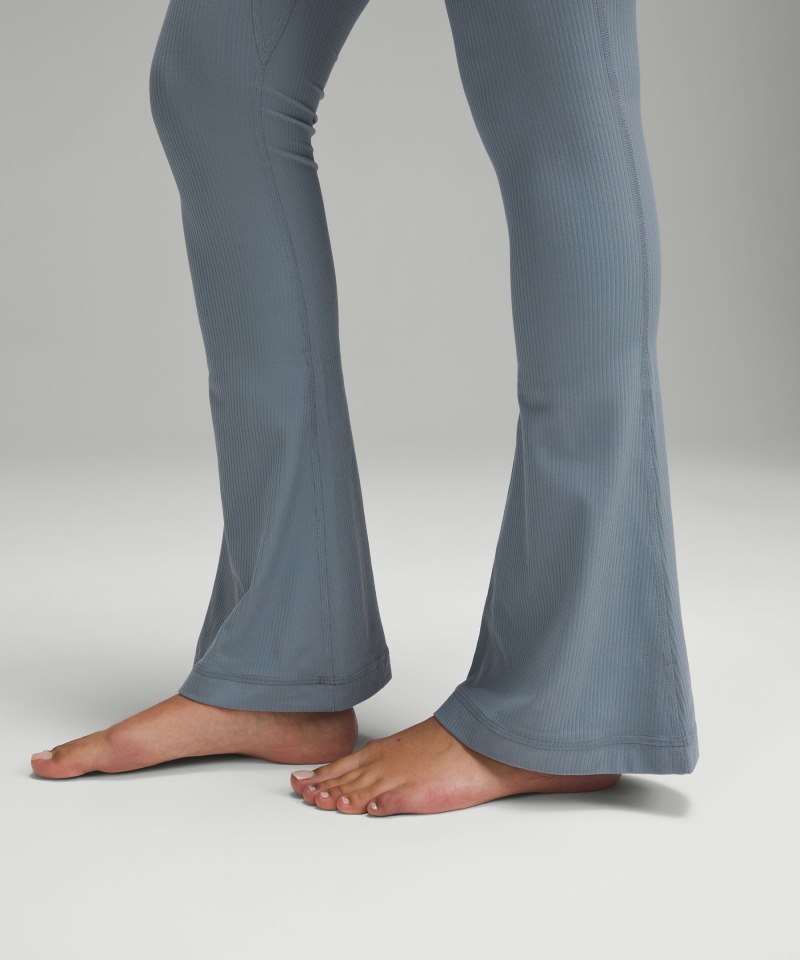 Lululemon lululemon Align™ High-Rise Ribbed Mini-Flared Pant *Extra Short Belgian Blue Online Outlet Sale