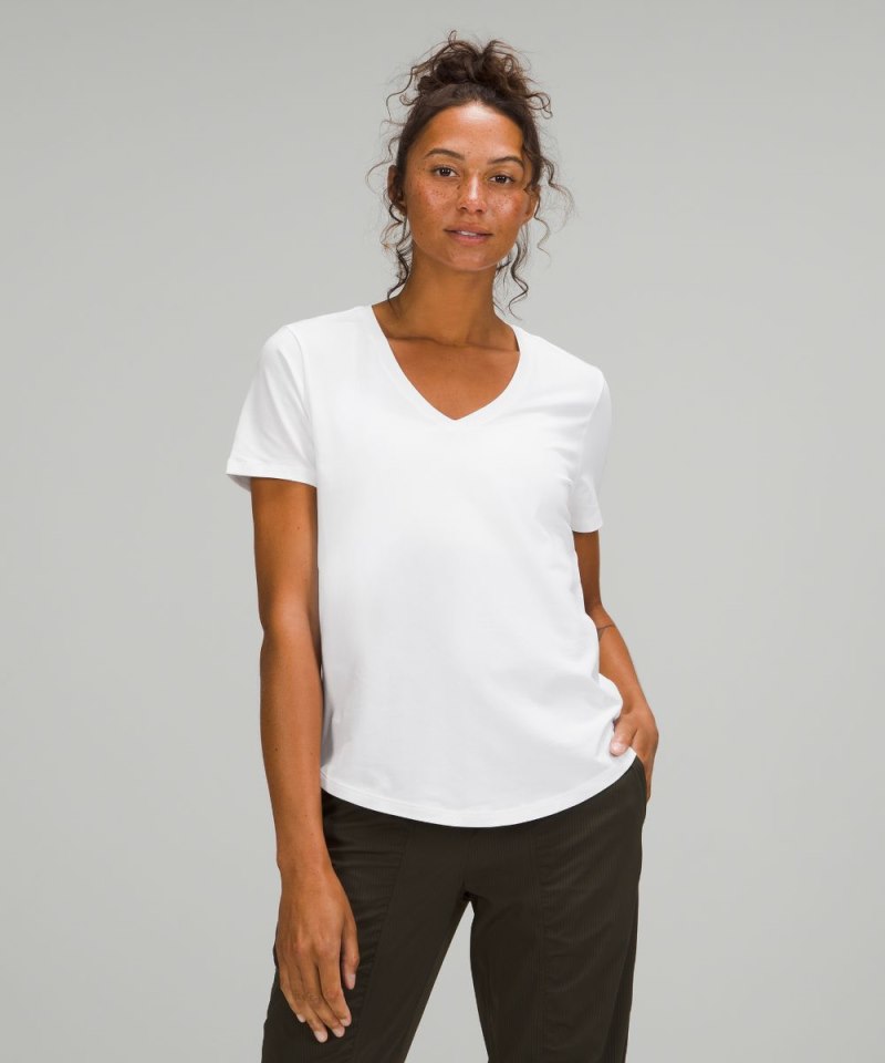 Lululemon Love V-Neck T-Shirt White Online Outlet Sale
