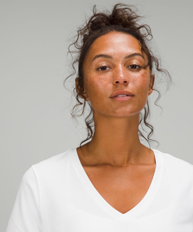 Lululemon Love V-Neck T-Shirt White Online Outlet Sale
