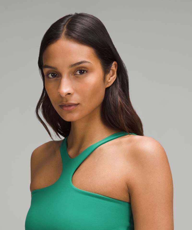 Lululemon Bend This V and Racer Bra *Light Support, A-C Cups Cascadia Green Online Outlet Sale
