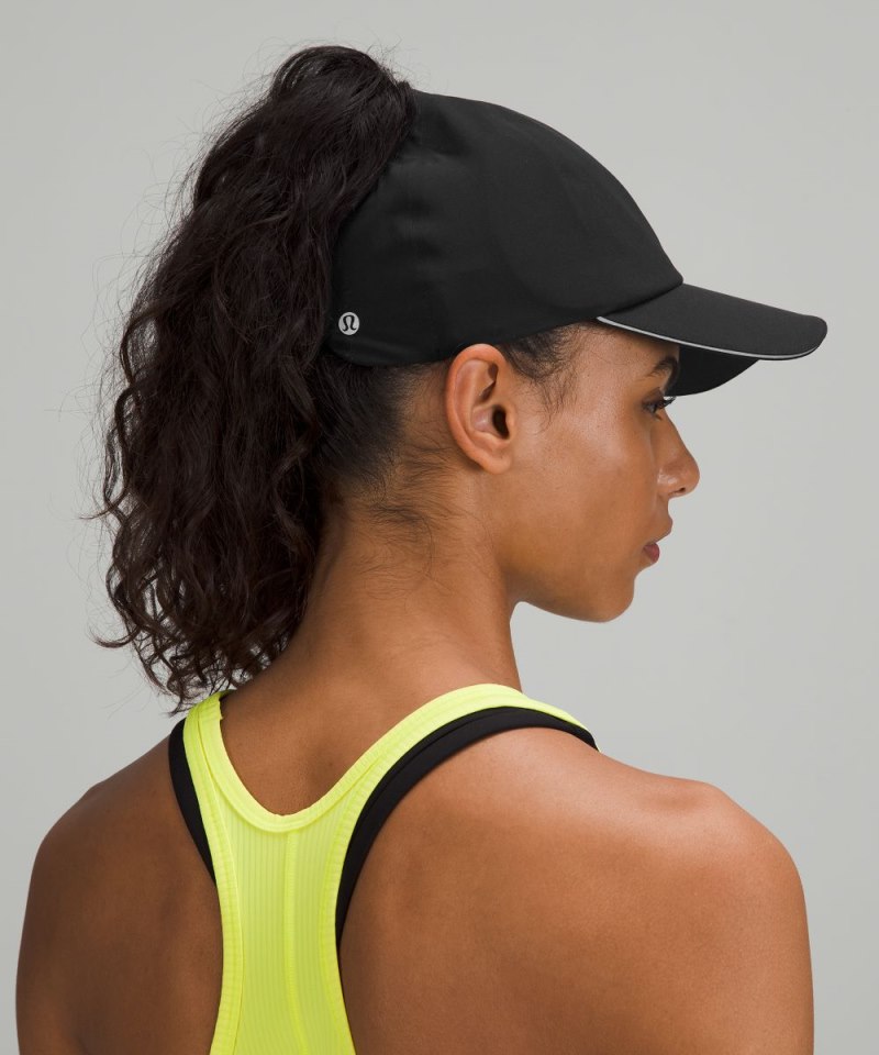 Lululemon Women's Fast and Free Ponytail Running Hat Black Online Outlet Sale