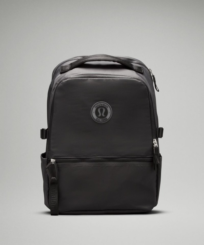 Lululemon New Crew Backpack 22L *Logo Traverse Grey / Black Online Outlet Sale