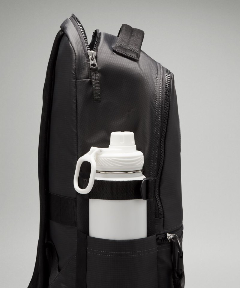 Lululemon New Crew Backpack 22L *Logo Traverse Grey / Black Online Outlet Sale