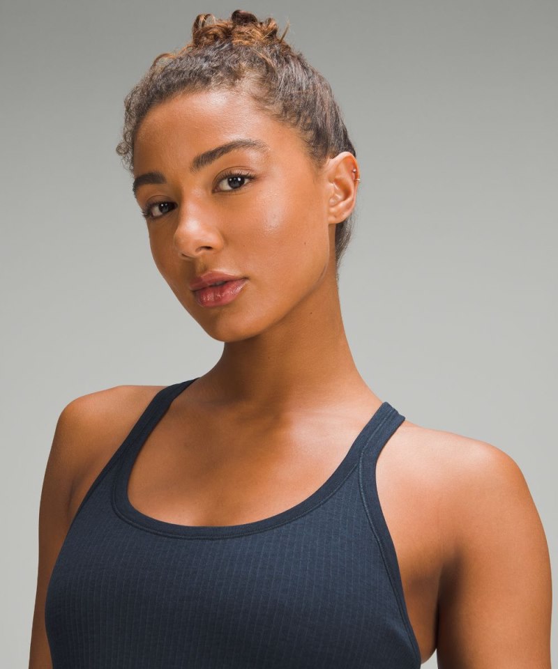 Lululemon Ebb to Street Tank Top *Light Support, B / C Cup True Navy Online Outlet Sale