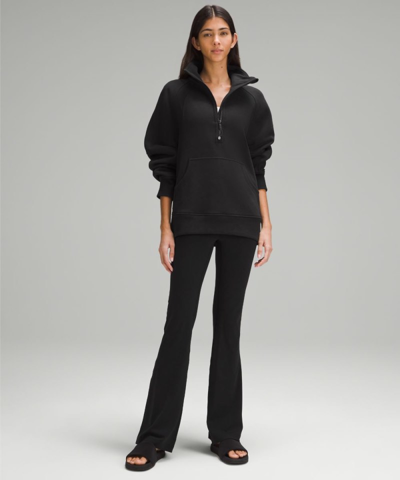 Lululemon Scuba Oversized Funnel-Neck Half Zip *Long Black Online Outlet Sale