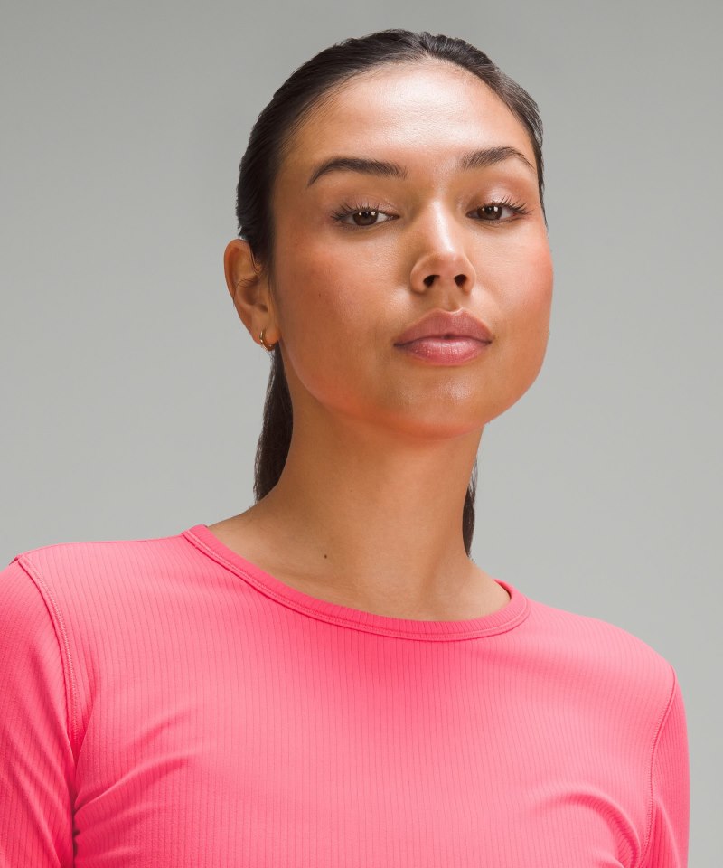Lululemon All It Takes Ribbed Nulu Long-Sleeve Shirt Glaze Pink Online Outlet Sale