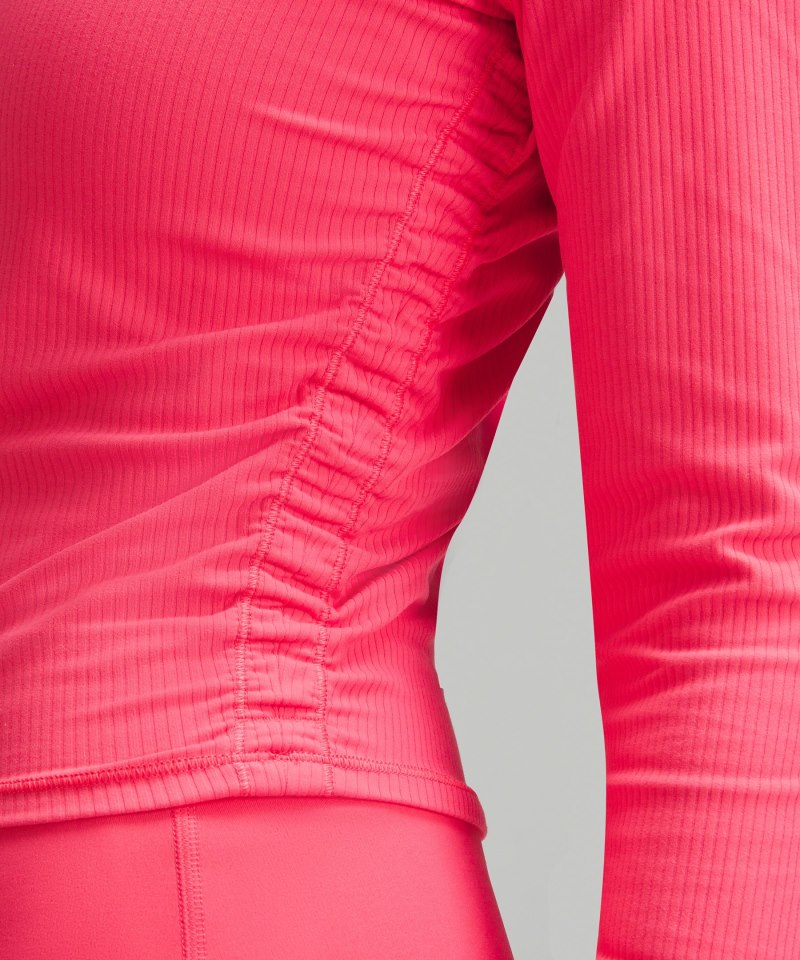 Lululemon All It Takes Ribbed Nulu Long-Sleeve Shirt Glaze Pink Online Outlet Sale