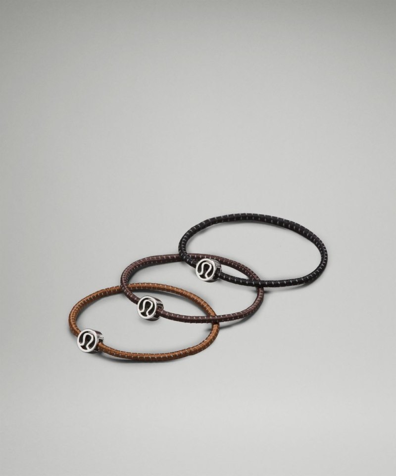 Lululemon Glow On Hair Ties *3 Pack Black / French Press / Java Online Outlet Sale