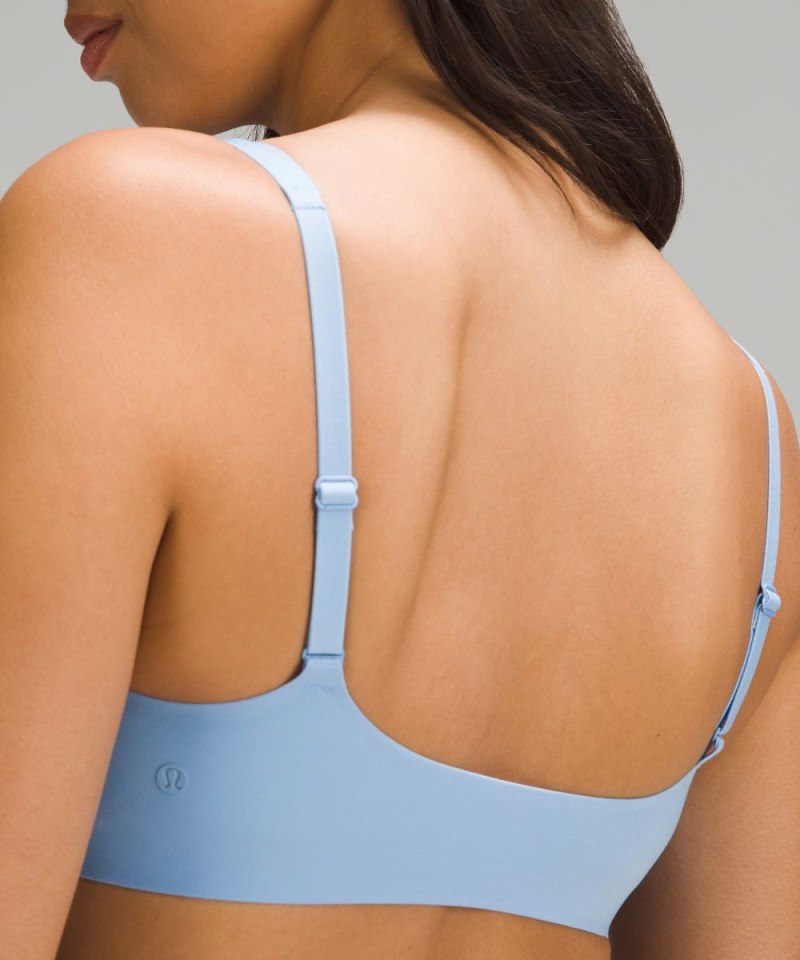 Lululemon Wundermost Ultra-Soft Nulu Scoop-Neck Bralette A–D Cups Sinatra Blue Online Outlet Sale