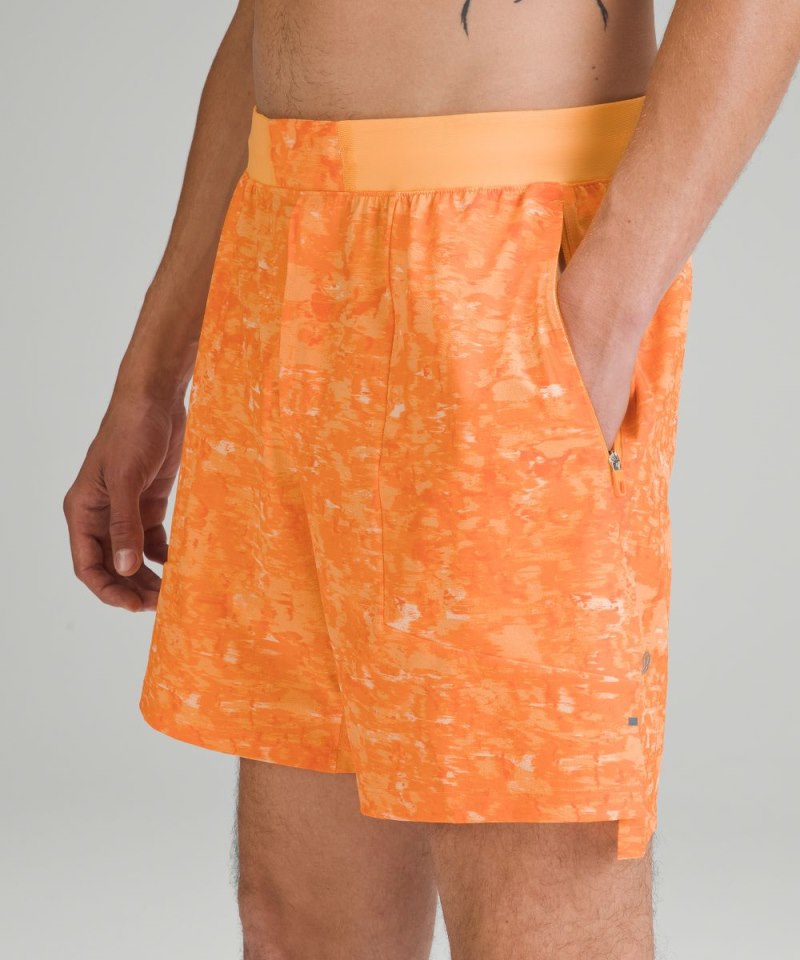 Lululemon License to Train Linerless Short 7" Ember Radiate Mango Dream Multi Online Outlet Sale