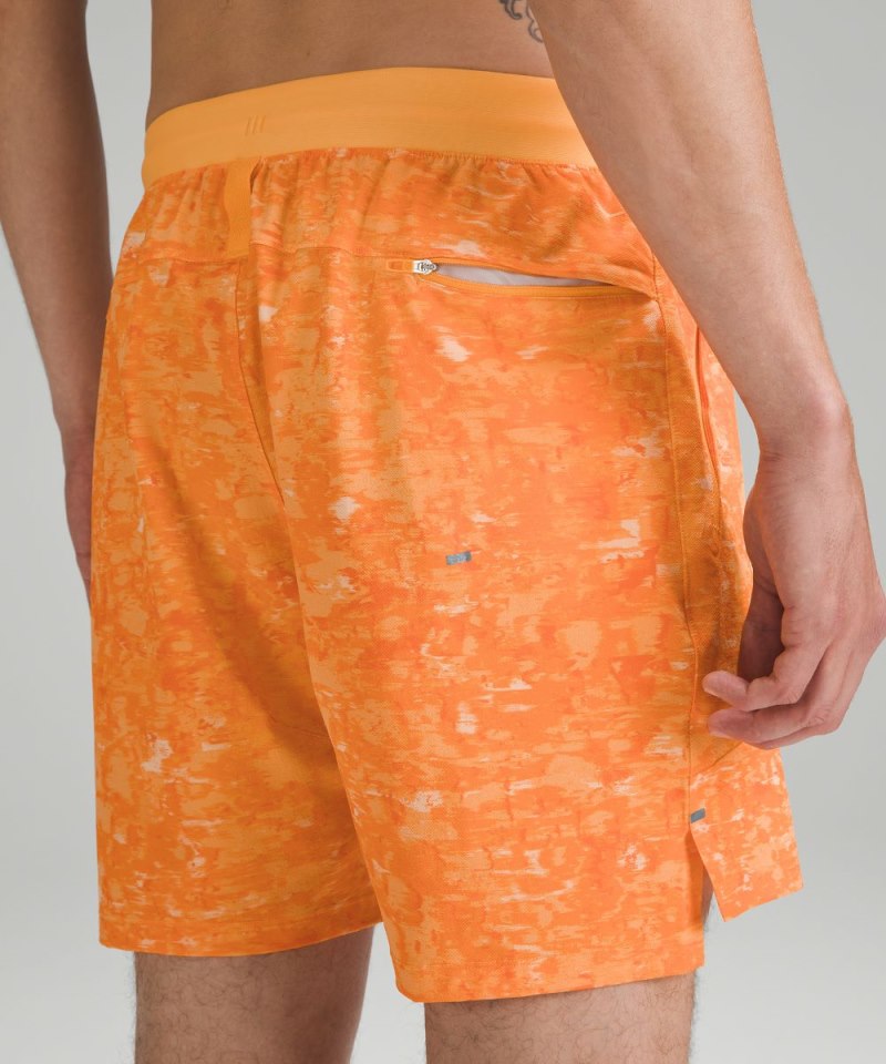 Lululemon License to Train Linerless Short 7" Ember Radiate Mango Dream Multi Online Outlet Sale