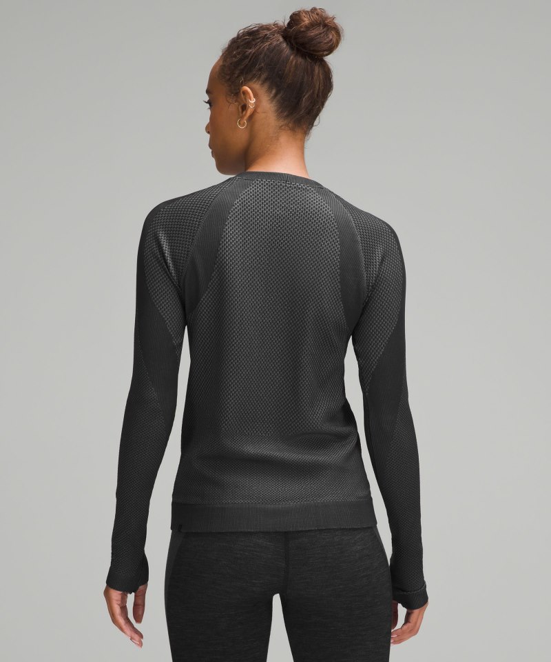 Lululemon Rest Less Pullover Curve Block Black / Rhino Grey Online Outlet Sale