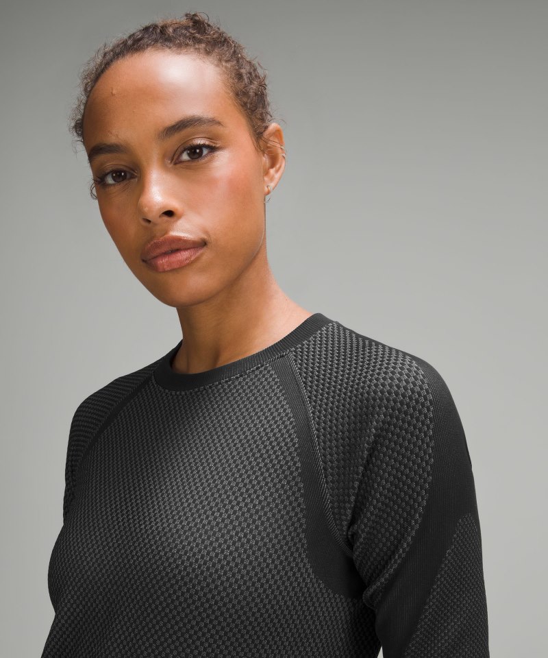 Lululemon Rest Less Pullover Curve Block Black / Rhino Grey Online Outlet Sale