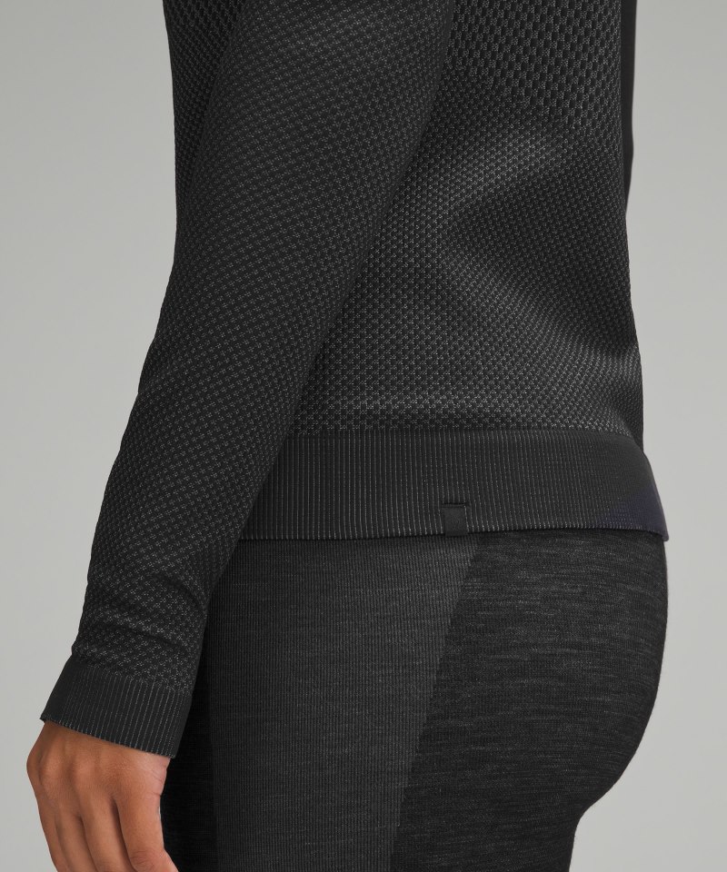 Lululemon Rest Less Pullover Curve Block Black / Rhino Grey Online Outlet Sale