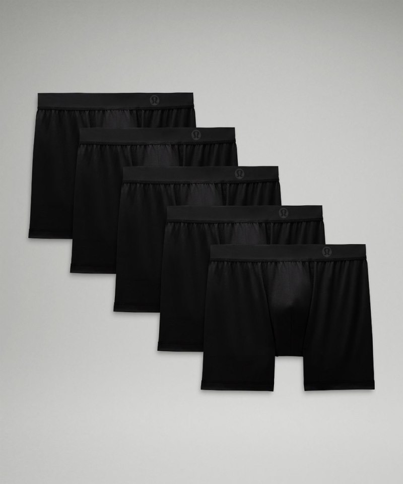 Lululemon Always In Motion Boxer 5" *5 Pack Black / Black / Black / Black / Black Online Outlet Sale