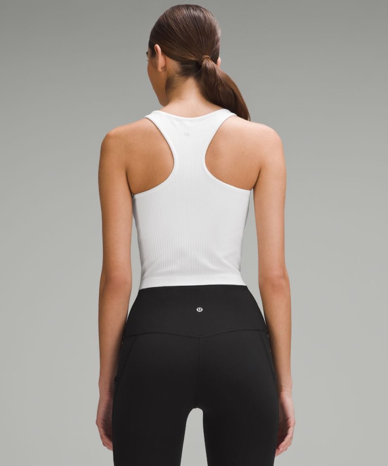Lululemon Ebb to Street Cropped Racerback Tank Top *Light Support, B / C Cup White Online Outlet Sale