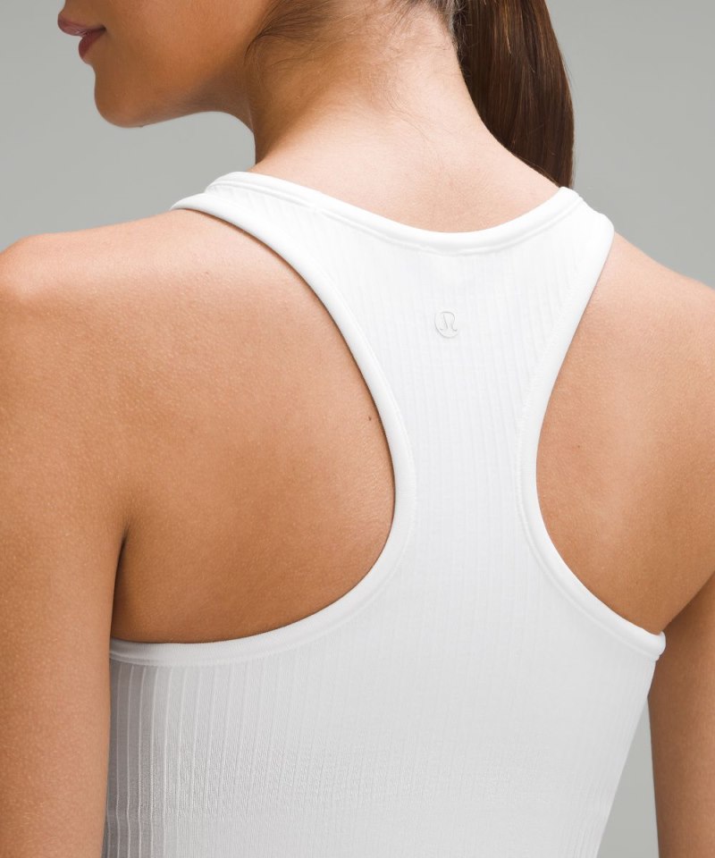 Lululemon Ebb to Street Cropped Racerback Tank Top *Light Support, B / C Cup White Online Outlet Sale