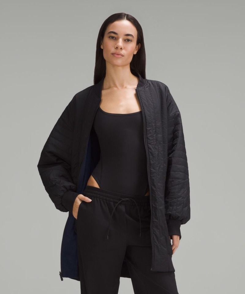 Lululemon Non-Stop Bomber Jacket *Reversible Night Sea / Black Online Outlet Sale