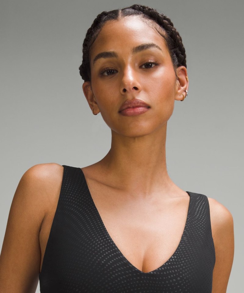 Lululemon lululemon Align™ V-Neck Bra *Light Support, C / D Cup Rhythmic Emboss Black Online Outlet Sale