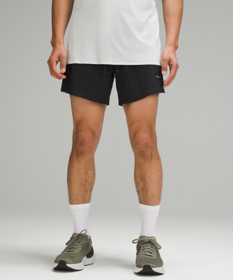 Lululemon Fast and Free Trail Running Lined Short 6" Black Online Outlet Sale
