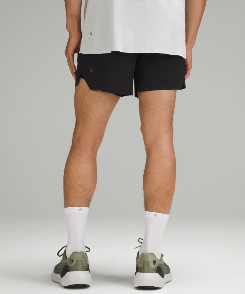 Lululemon Fast and Free Trail Running Lined Short 6" Black Online Outlet Sale